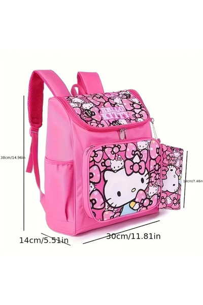 bundle island Set de 2 rucsacuri pentru copii (rucsac + penar) roz închis