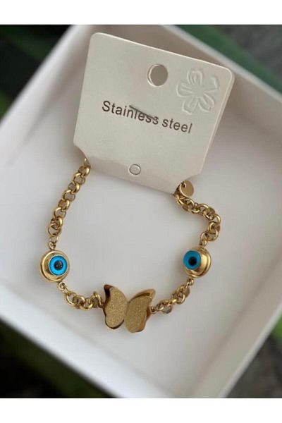 G Sport POLO Non-throw Steel Colorful Butterfly Motif Bracelet