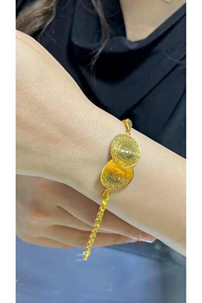 kuyumcu nurettin 12 gr (Gram) Pullu 2 Çeyrekli Künye Bileklik 22 Ayar Altın