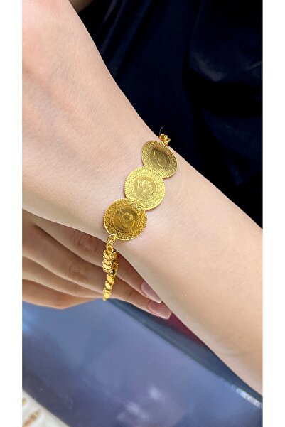 kuyumcu nurettin 10 gr (Gram) Pullu 3 Çeyrekli Künye Bileklik 22 Ayar Altın