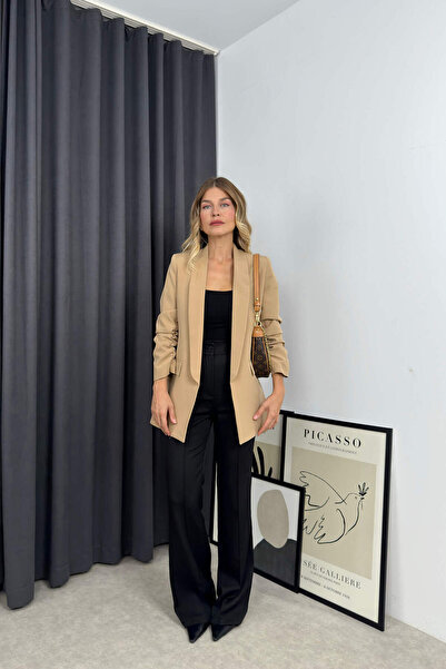 Sue Store Μπουφάν με κορδόνια σε καφέ χρώμα - Μπουφάν με επένδυση από επένδυση