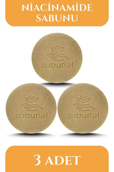 sabunal صابون نياسيناميد 3 قطع - صابون تفتيح ورؤوس السود وحب الشباب