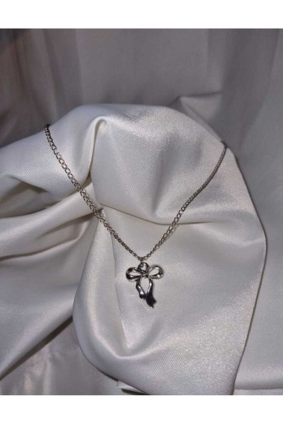 Crosswonder Y2K Coquette Bow Chain Necklace