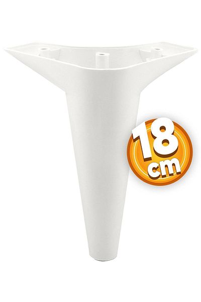 Badem10 Aspen Mobilier de lux Canapea Fotoliu Unitate TV Consolă Stâlp Picioare 18 Cm Picior alb