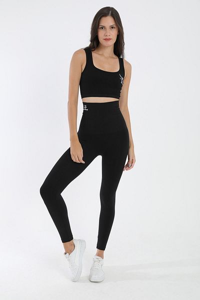 Light Black High Waist Slimming Lightblack Corset Leggings - Firming Postpartum Recovery