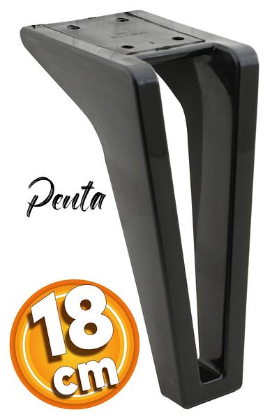 Badem10 Penta Mobilier de lux Canapea Unitate TV Picior Fotoliu 18 Cm Picioare Consolă Negre