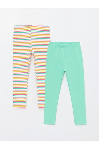 LC Waikiki Elastic Waist Striped Baby Girl Tights 2-Piece