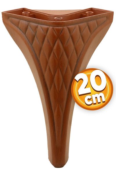 Badem10 Mobilier de lux Honeycomb Canapea Unitate TV Fotoliu Puf Picior 20 Cm Model Lemn Maro Consolă Picior