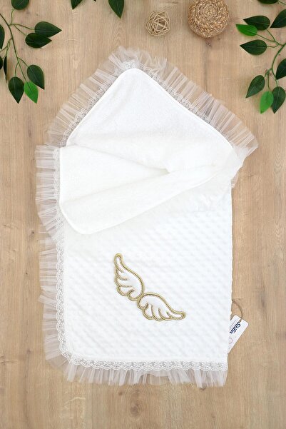 Sitilin بطانية مخملية فاخرة بنقشة ملاك - للأولاد والبنات، STL6750