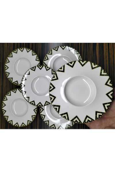 kurt41 مجموعة من 6 أطباق شاي بورسلين