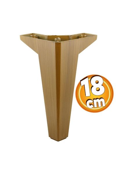 Badem10 Mobilier de lux din cedru - canapea, consola TV, fotoliu și picioare din nuc închis 18 cm (4 buc.)