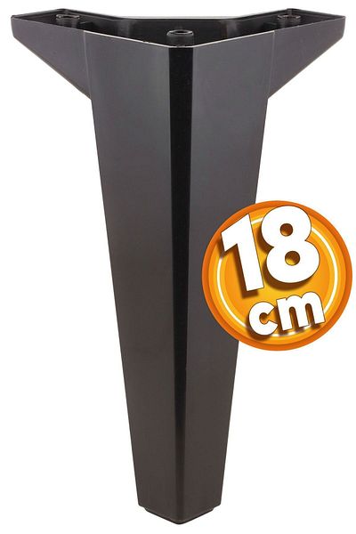 Badem10 Picioare Consolă Negre 18 Cm - Mobilier De Lux Sedir Canapea Tv Unit Scaun