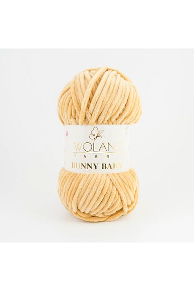WOLANS Μπεζ Soft Velvet Bunny Baby - 100gr 120mt Πλεκτό νήμα Velvet String Toy Κουβέρτα Σχοινί