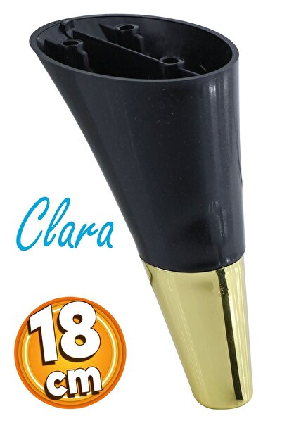 Badem10 Clara Mobilya Kanepe Tv Ünitesi Konsol Koltuk Ayağı Siyah Gold Renk 1...