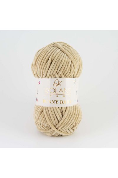 WOLANS 445 Camel Soft Velvet - Μαλακό πλεκτό κουνέλι μωρό παιχνίδι κορδόνι