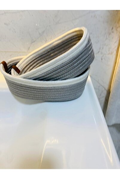 ModaCardin Σετ 2 Καλάθια Οργάνωσης από Γιούτα και Ψάθινο - Σετ μπάνιου σε στυλ Bohemian και Nordic