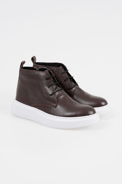 CZ London Genuine Leather Men's Lace-up Boots Thick Comfortable Sole Winter Shoes
