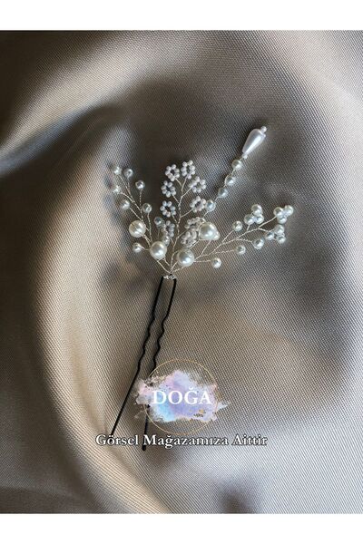 DOĞA ART STORE Αξεσουάρ μαλλιών με μαργαριταρένιες χάντρες