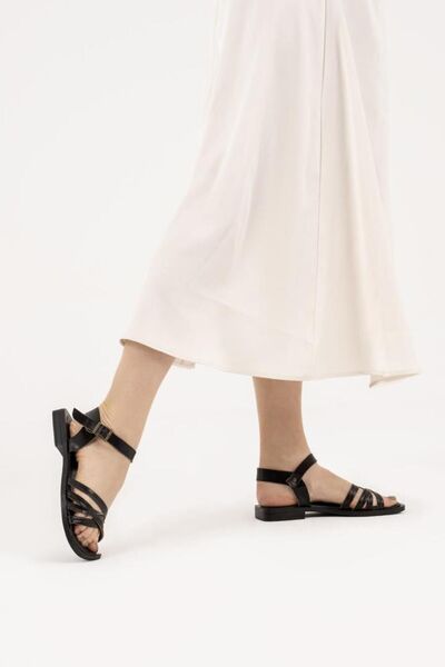 CZ London Genuine Leather Women's Sandals Thin Strap Comfortable Ankle Strap