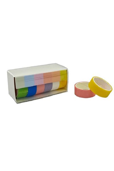 Bluoksweet 6-piece Macaron Pastel Tape - Simple Design