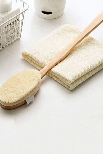 FDMFANAİR Horsehair Cellulite Brush Providing a Shiny and Smooth Look - 100% Natural Anti-Ingrown Hair, 2 Pieces