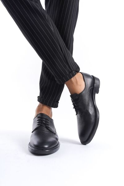 CZ London Genuine Leather Men's Classic Shoes Lace-Up Casual Model