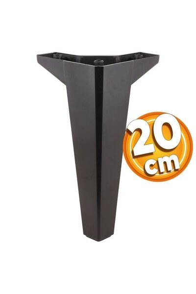 Badem10 Canapea Neagra 20 Cm - Mobila de lux Unitate TV Picioare Fotoliu si Picioare Consola 4 Buc