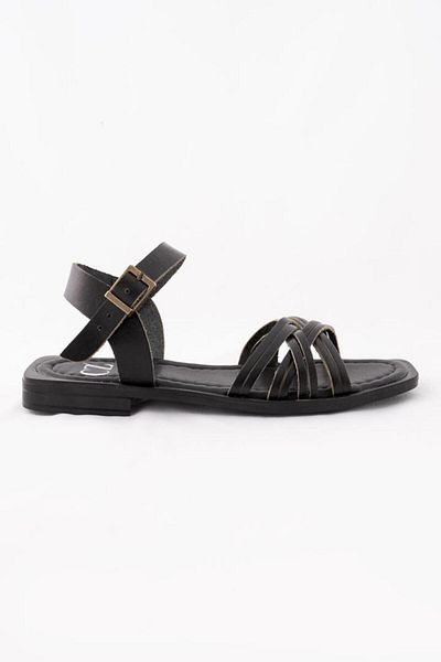 CZ London Echtes Leder Damen Sandalen Dünnen Riemen Bequemen Knöchel