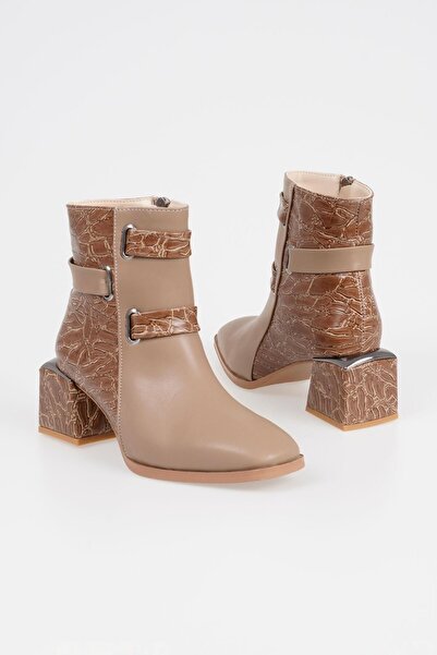 CZ London Piece Winter Women's Heeled Boots - Front and Back Belt