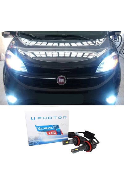 Photon Fiat Doblo D4 Led Xenon Sis Farı Ampulü H11 Ultimate 9500 Lumens Yeni ...