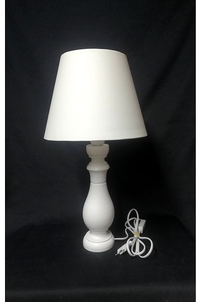 TEKAY AYDINLATMA Cream Colored White Wooden Covered Headboard Bedroom - Lampshade