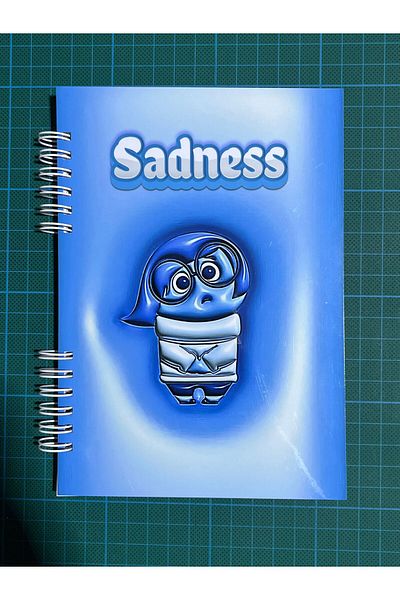 Cuppy Box 50 Pages Reverse Face Sadness Notebook - with Bonus Sticker