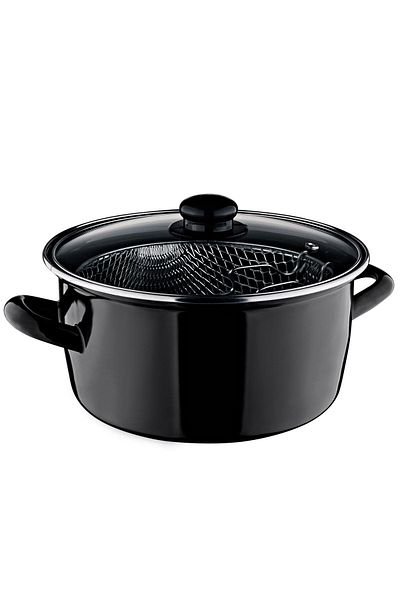 Taşev Sultan - Frying Pan with Enamel Handle Black 22 Cm