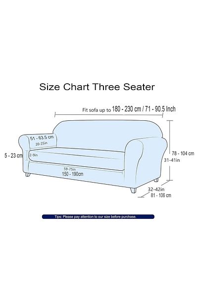 SAHİBNUR Sahibnur Velvet Sofa, Sofa, Sofa Bed Cover, Seat Cover, for 3311 Sets with Rubber 3+3+1+1