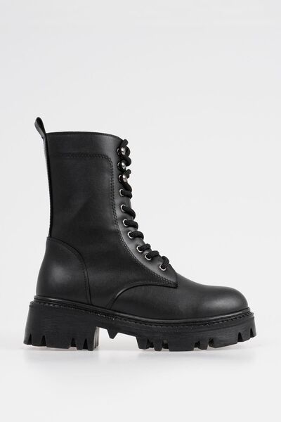 CZ London Women's Lace Up Boots Thick Toe Sole Shoes