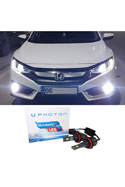 Photon Honda Civic FC5  Led Xenon Uzun Far Ampulü HB3 Ultimate 9500 Lumens Ye...