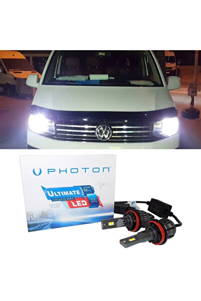 Photon Vw Transporter T7 Led Xenon Uzun + Kısa Far Ampulü H4 Ultimate 9500 Lu...