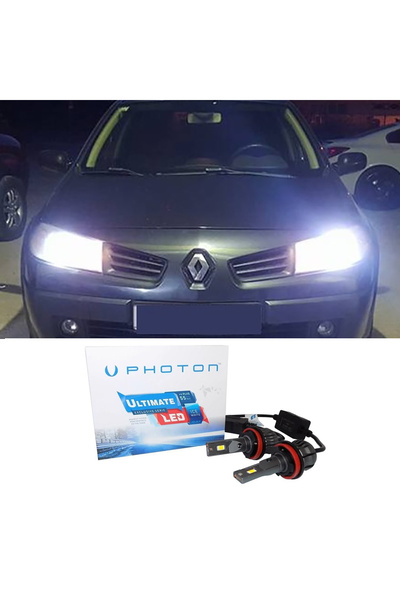 Photon Renault Megane 2 Led Xenon Uzun Far Ampulü H1 Ultimate 9500 Lumens Yen...