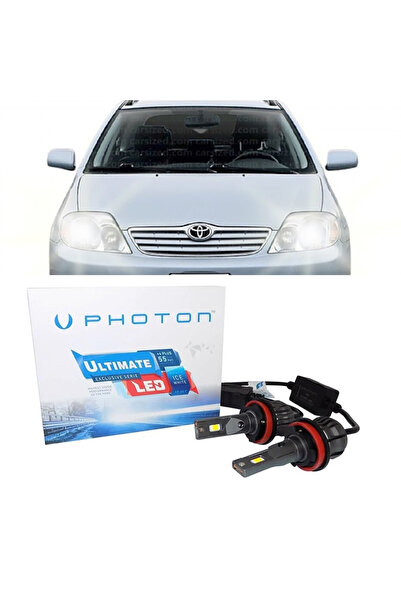 Photon Toyota Corolla E120 Led Xenon Sis Farı Ampulü H11 Ultimate 9500 Lumens...