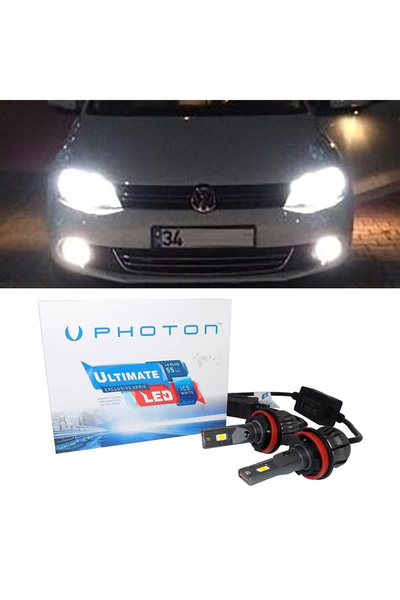 Photon Vw Jetta Mk6 Led Xenon Uzun Far Ampulü H7 Ultimate 9500 Lumens Yeni Se...