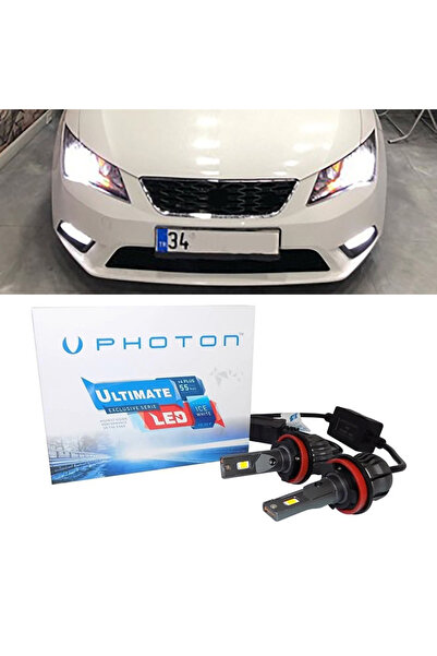 Photon Seat Leon Mk3 Led Xenon Kısa Far Ampulü H7 Ultimate 9500 Lumens Yeni S...