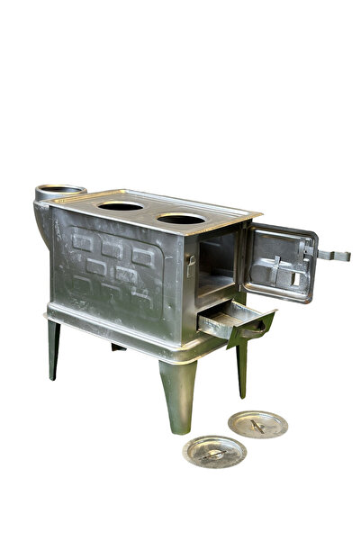 GÖKTÜRKMANGALLARI Kamp Sobası Yaldız Boyalı  Yüksek Ayaklı