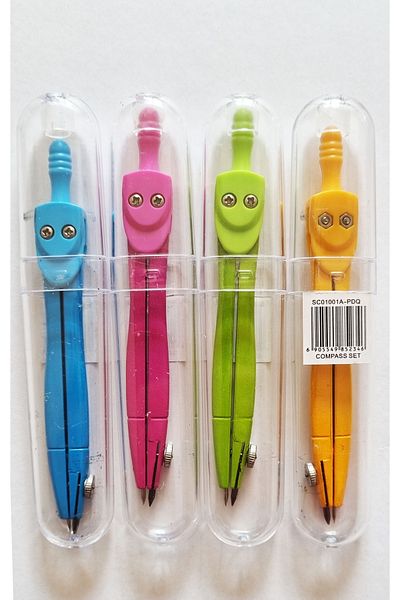 Modellino 4-piece Metal Pergel Compass - with 4 Different Color Boxes