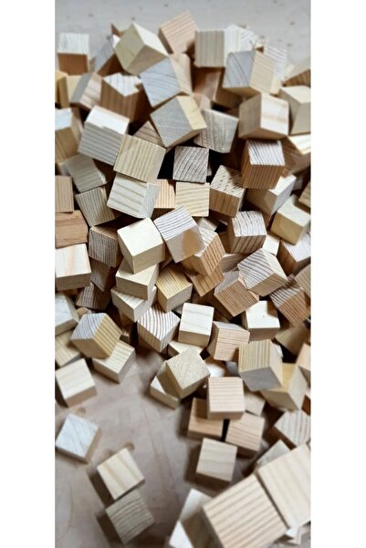 EKİM 3×3×3 Cm Masif Ahşap Küp Bloklar 24 Adet