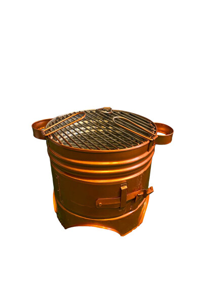 GÖKTÜRKMANGALLARI 26 cm Yemek Ayaklı Tek Kapaklı Yuvarlak Mangal