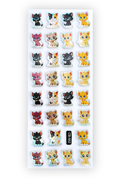 BP Tattoo Minnoş Kediler Çocuk Sticker Etiket Çıkartma Seti