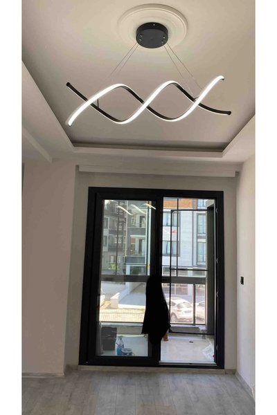 Pera Helazon / Sarkıt Avize / 90x20 Cm / Antrasit Gövde / 3 Renk Işık / 3 Yıl Garanti