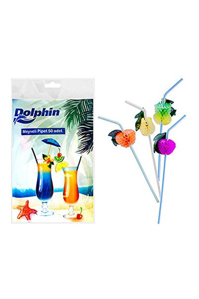 Dolphin Meyveli Pipet 50'li Paket / 1 Adet