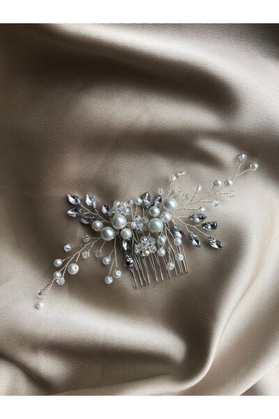DOĞA ART STORE Κρυστάλλινο κλιπ μαλλιών Νυφικό στέμμα