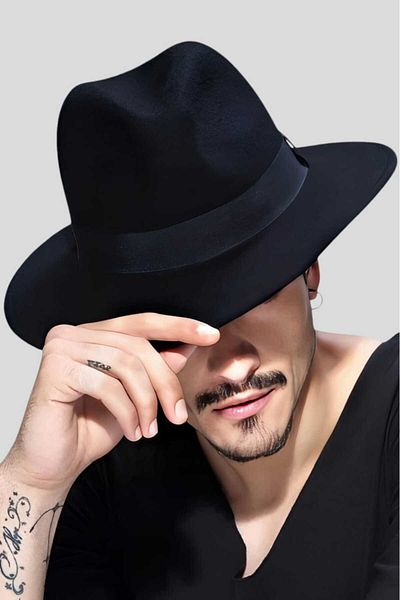 Mood Agenda Унисекс черна шапка Fedora